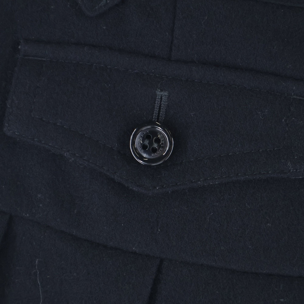 BURBERRY BLUE LABEL(バーバリーブルーレーベル) ウール タックデザイン ミニスカート ブラック レディース