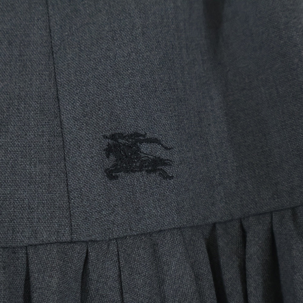 BURBERRY BLUE LABEL(バーバリーブルーレーベル) サイドベルト プリーツショートスカート グレー レディース