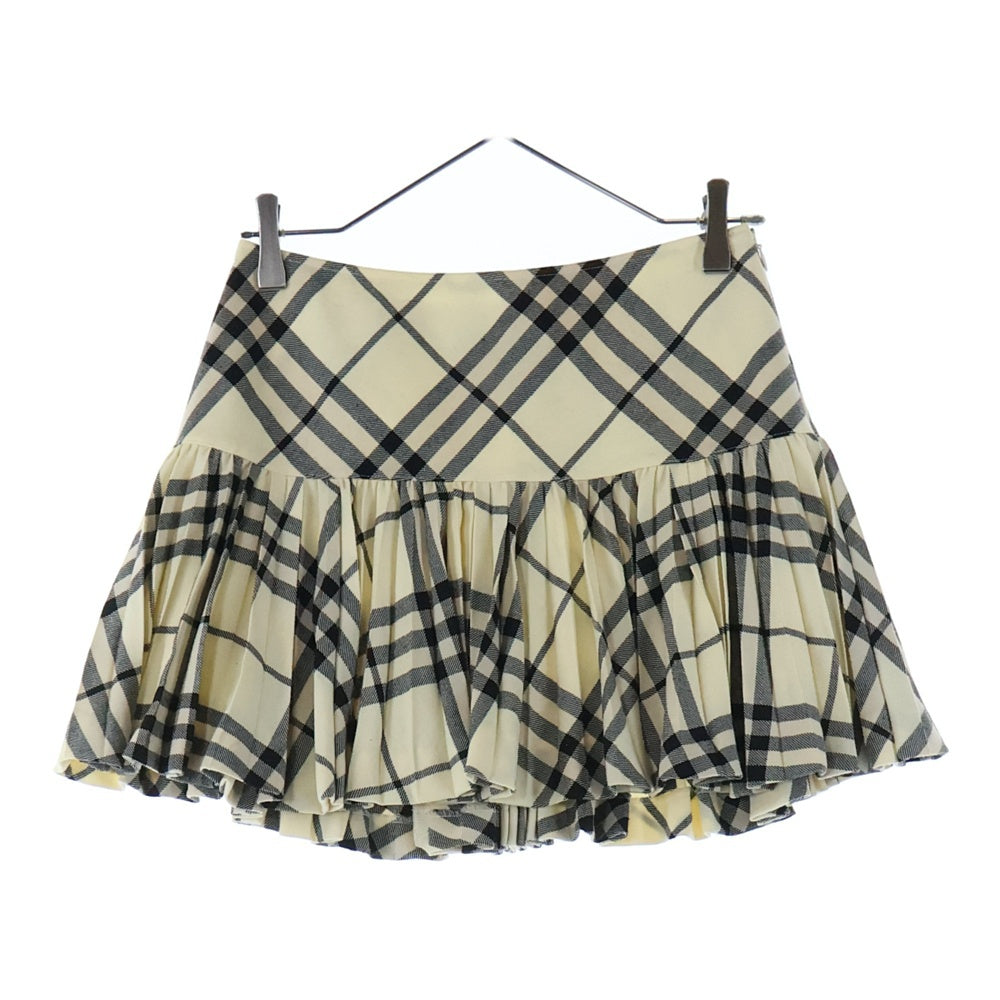 BURBERRY BLUE LABEL(バーバリーブルーレーベル) チェックウールスカート ベージュ レディース