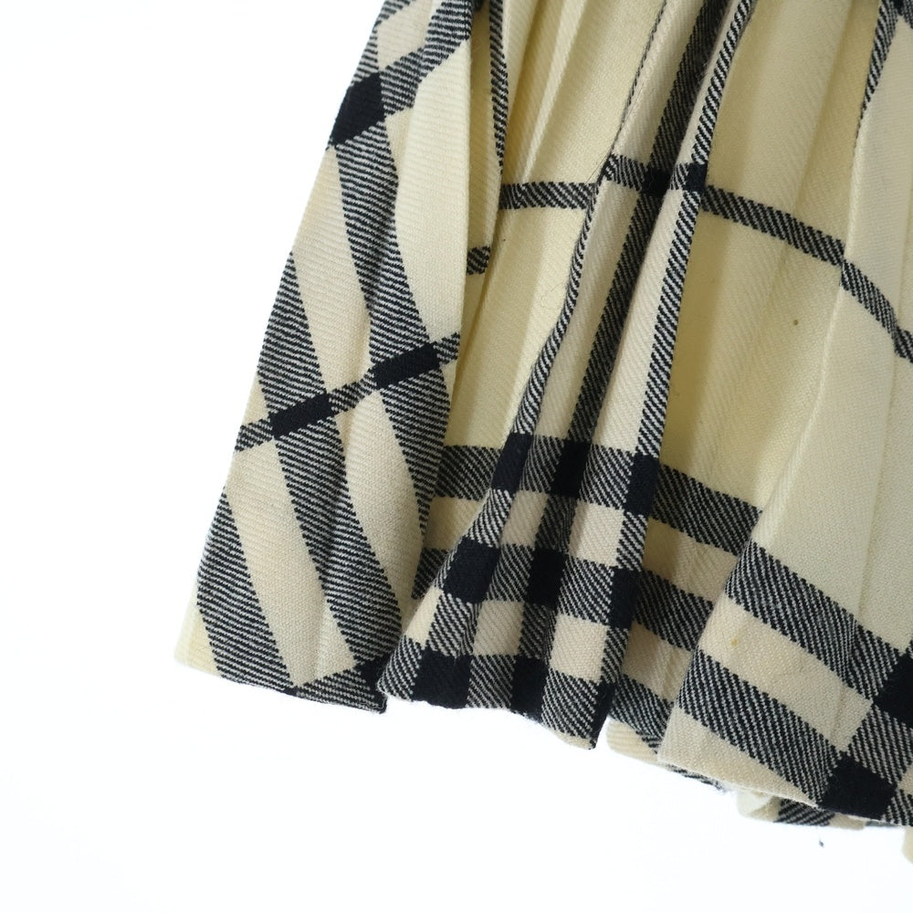 BURBERRY BLUE LABEL(バーバリーブルーレーベル) チェックウールスカート ベージュ レディース