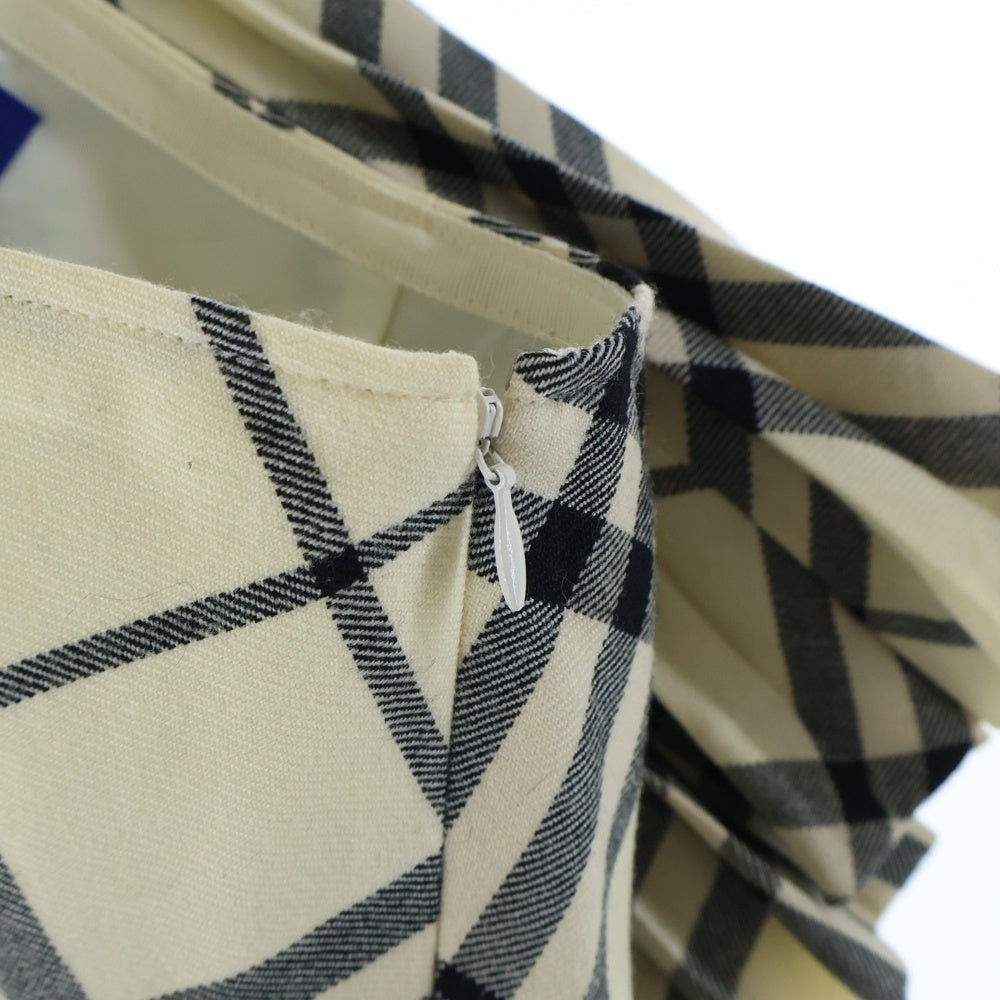 BURBERRY BLUE LABEL(バーバリーブルーレーベル) チェックウールスカート ベージュ レディース