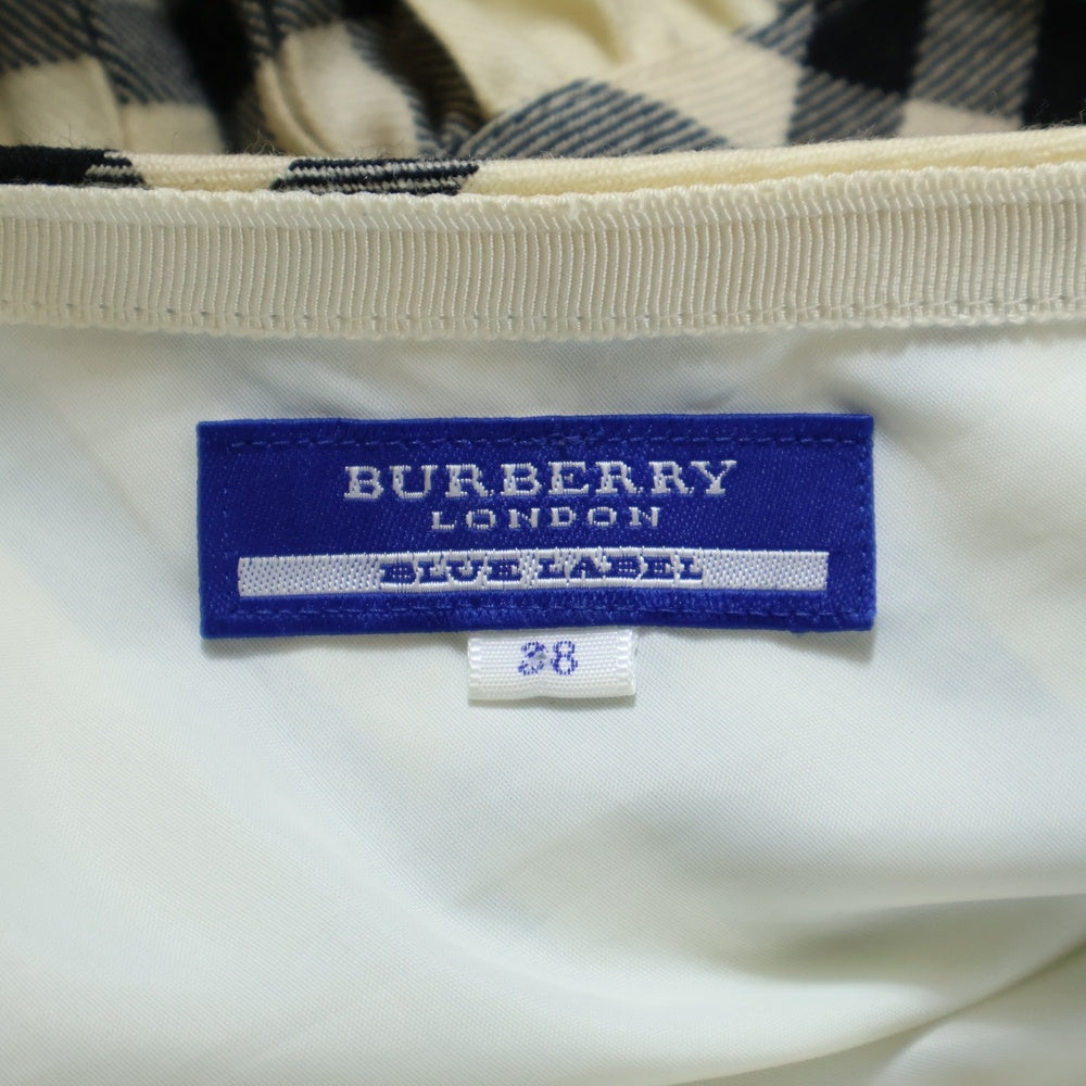 BURBERRY BLUE LABEL(バーバリーブルーレーベル) チェックウールスカート ベージュ レディース