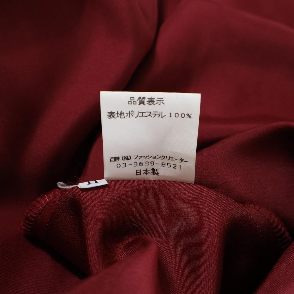 NO BRAND(ノーブランド) サテンドレスワンピース レッド