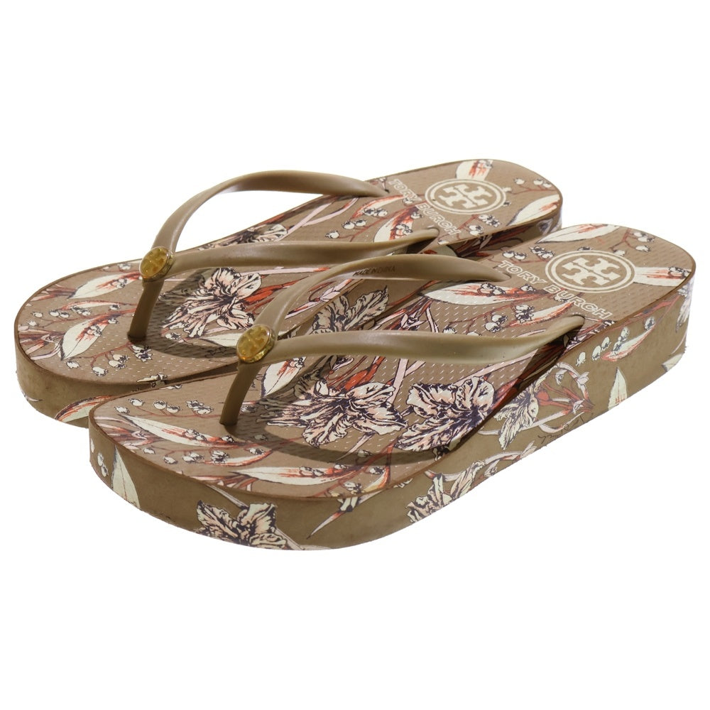 TORY BURCH(トリー バーチ) フラワープリント 総柄サンダル レディース ベージュ