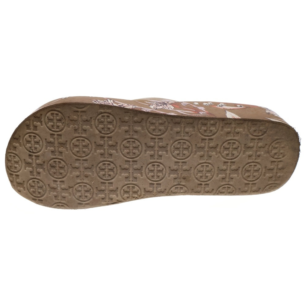 TORY BURCH(トリー バーチ) フラワープリント 総柄サンダル レディース ベージュ