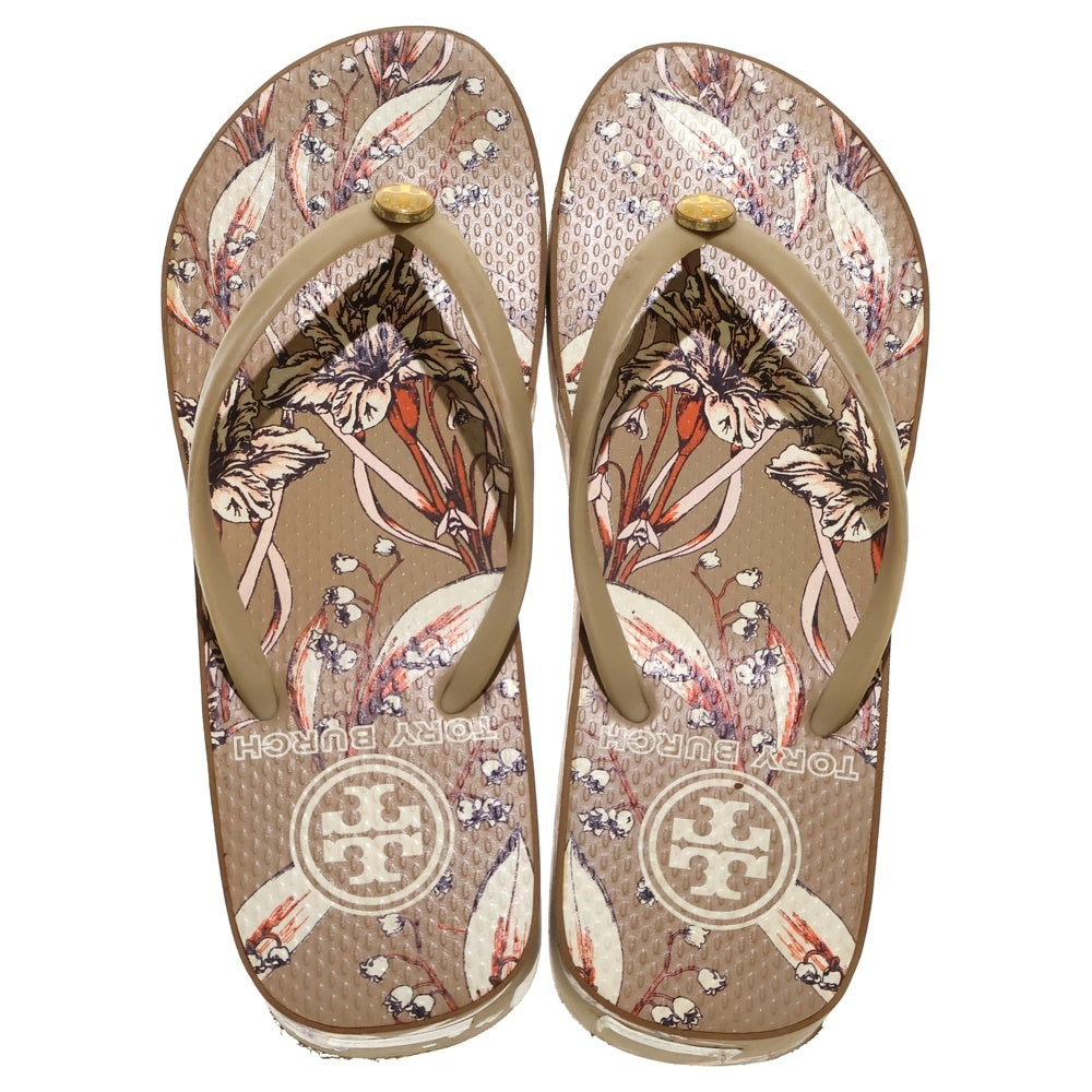 TORY BURCH(トリー バーチ) フラワープリント 総柄サンダル レディース ベージュ