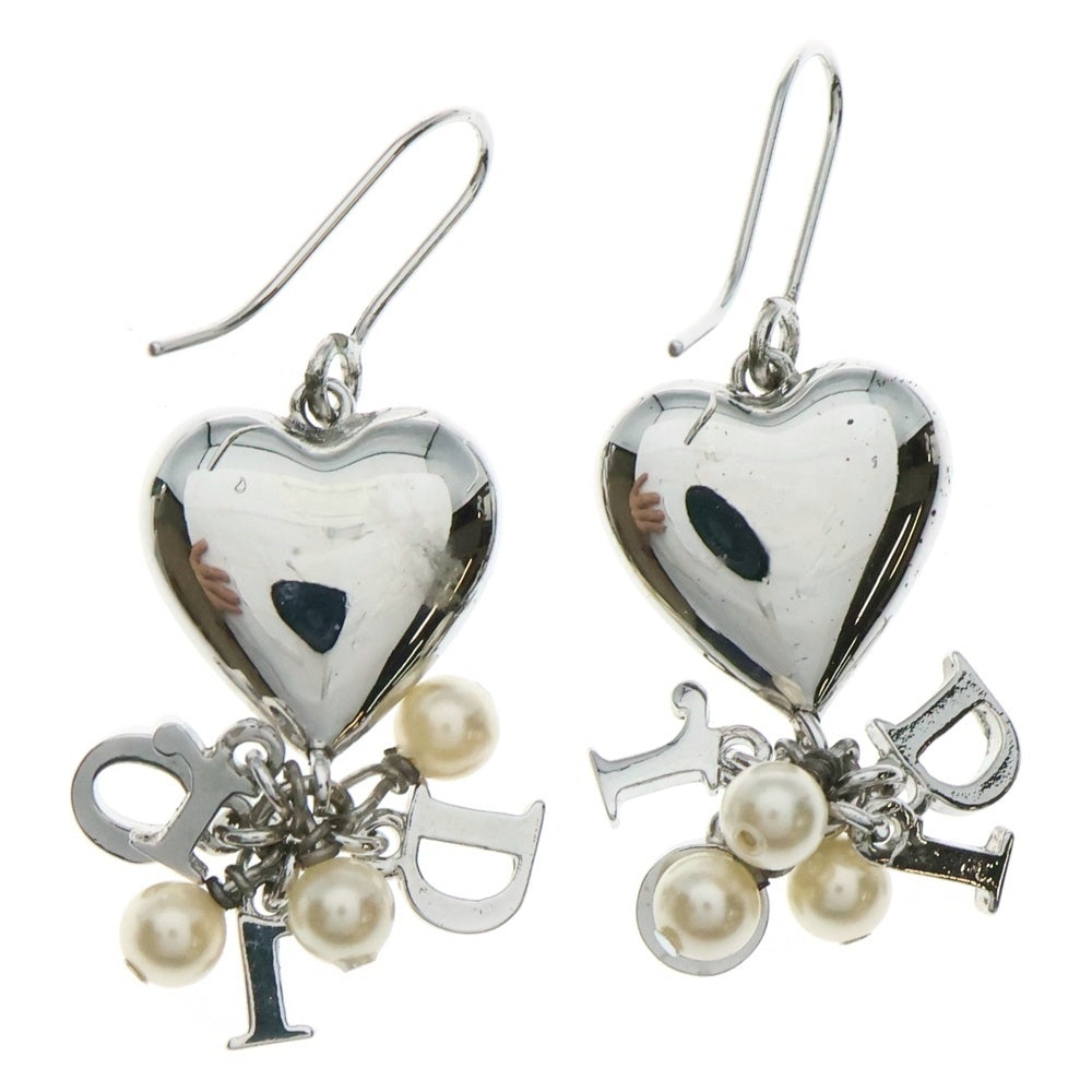 DIOR(ディオール) ピアス イヤーアクセサリー ハート ロゴ シルバー
