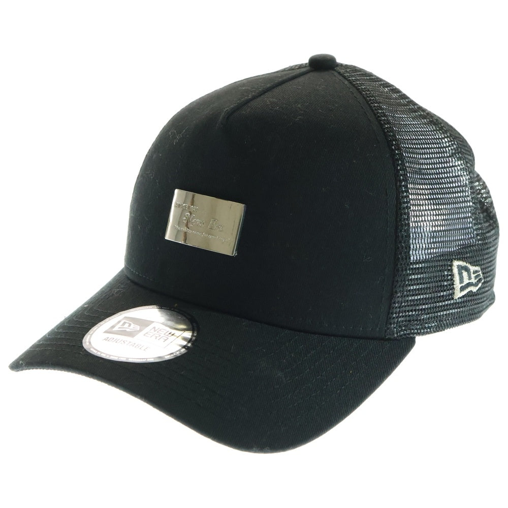 NEW ERA(ニューエラ) メタルロゴプレート 5パネル メッシュ ベースボールキャップ 帽子 ブラック