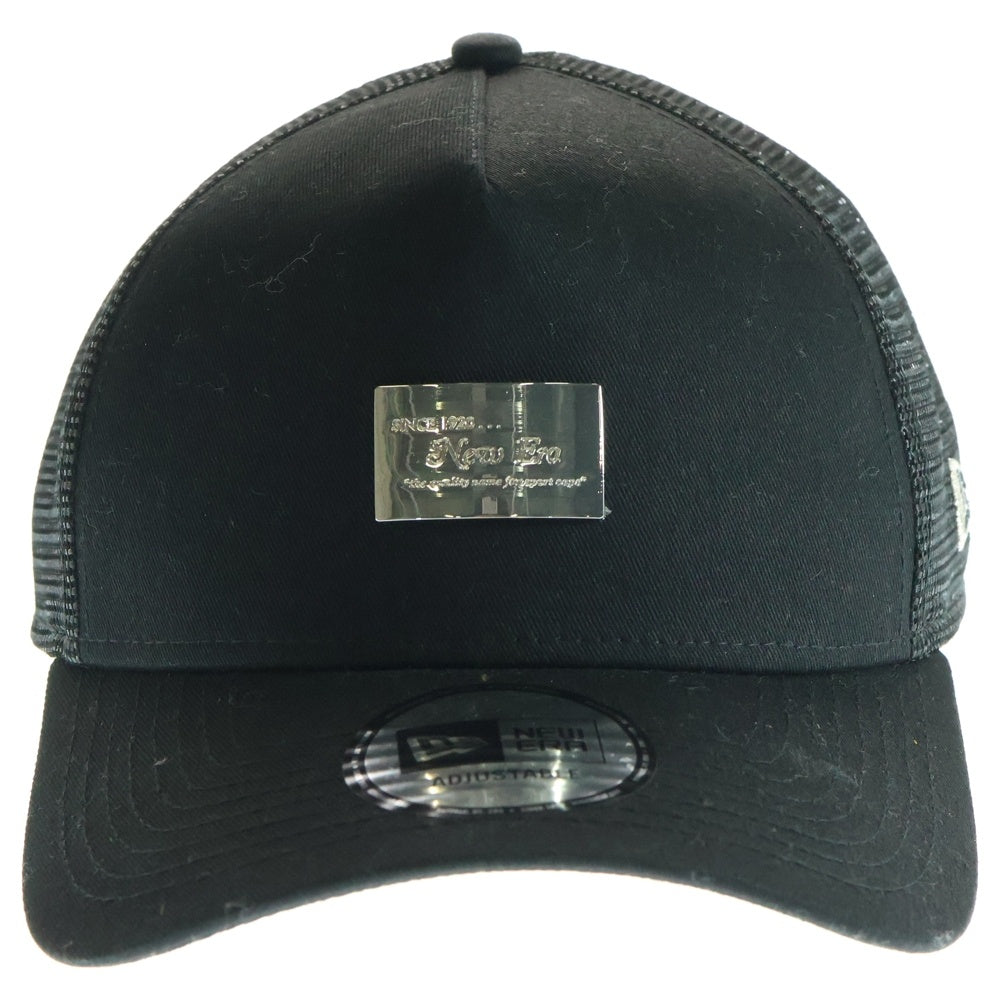 NEW ERA(ニューエラ) メタルロゴプレート 5パネル メッシュ ベースボールキャップ 帽子 ブラック