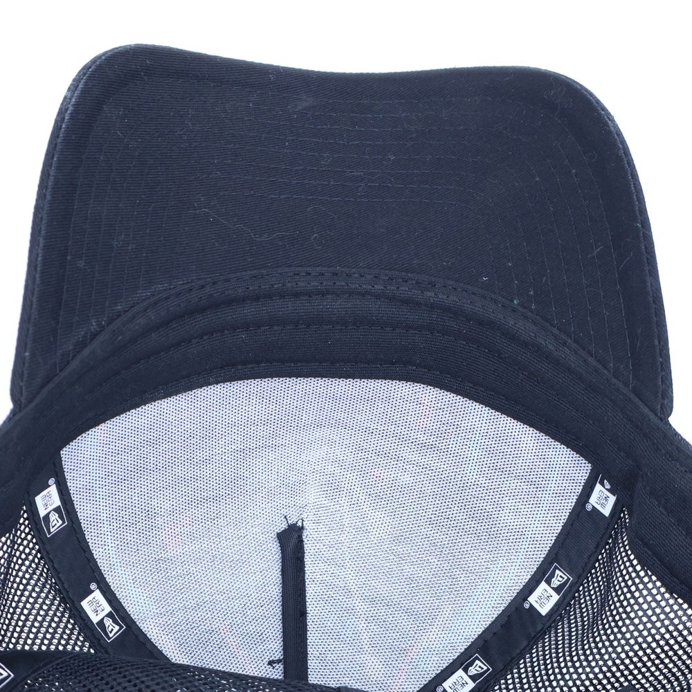 NEW ERA(ニューエラ) ペイント柄刺繍 ワッペンロゴ 5パネル ベースボールキャップ 帽子 ブラック