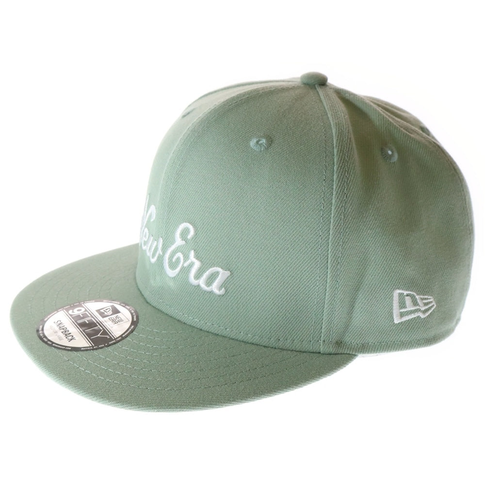 NEW ERA(ニューエラ) ロゴ刺繍 6パネル ベースボールキャップ 帽子 ライトグリーン