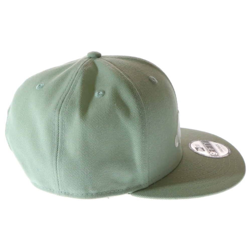 NEW ERA(ニューエラ) ロゴ刺繍 6パネル ベースボールキャップ 帽子 ライトグリーン