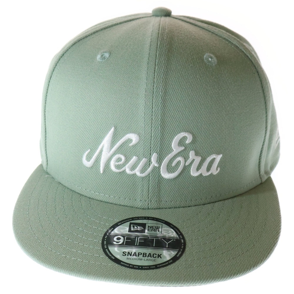 NEW ERA(ニューエラ) ロゴ刺繍 6パネル ベースボールキャップ 帽子 ライトグリーン
