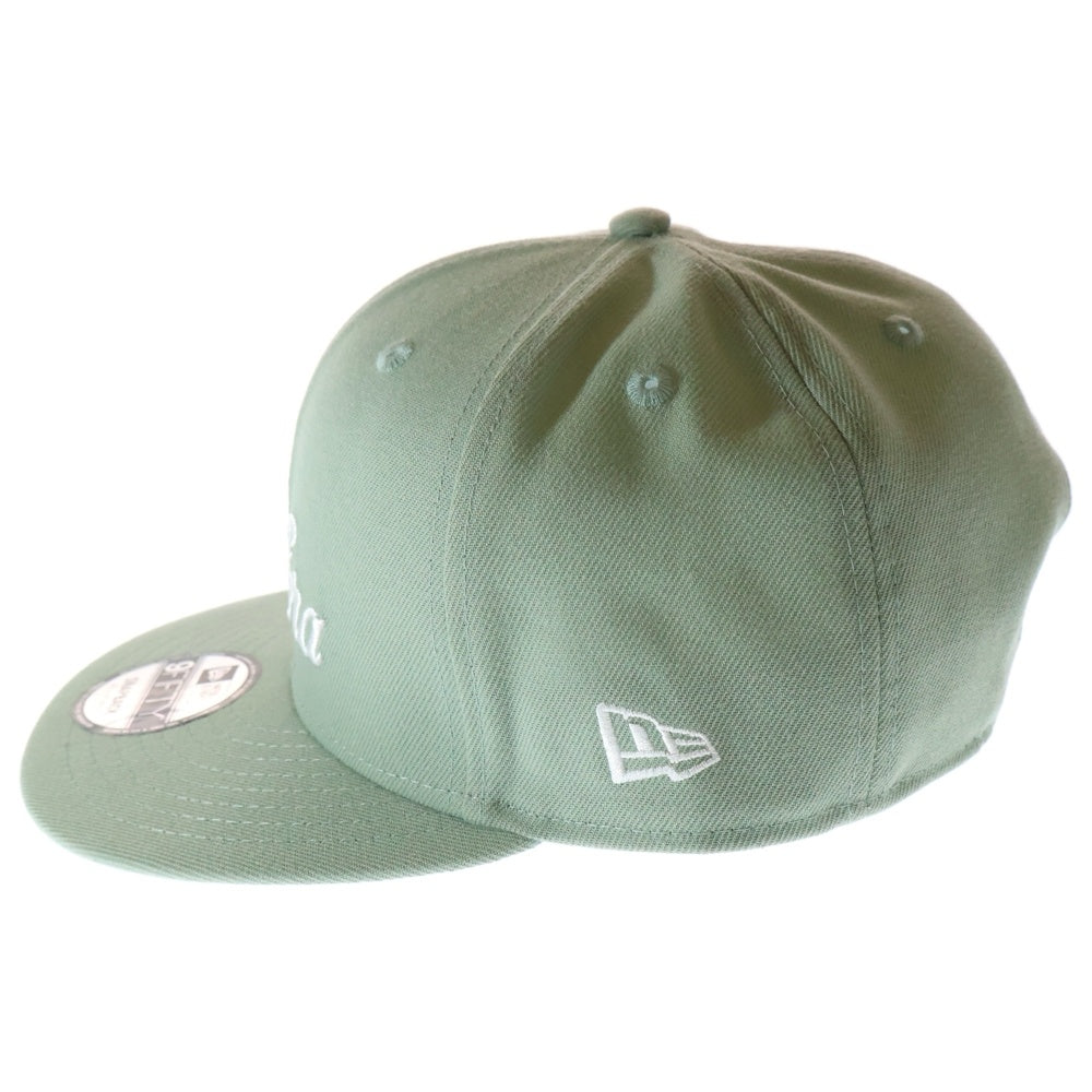 NEW ERA(ニューエラ) ロゴ刺繍 6パネル ベースボールキャップ 帽子 ライトグリーン