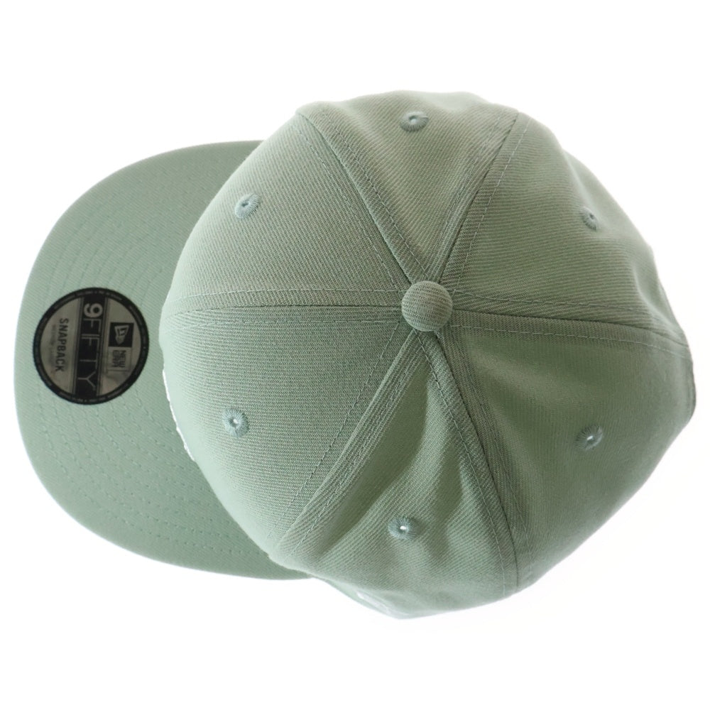 NEW ERA(ニューエラ) ロゴ刺繍 6パネル ベースボールキャップ 帽子 ライトグリーン