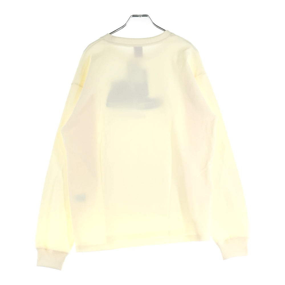 CONVERSE(コンバース) スニーカーロゴ刺繍 長袖トレーナー スウェット イエロー