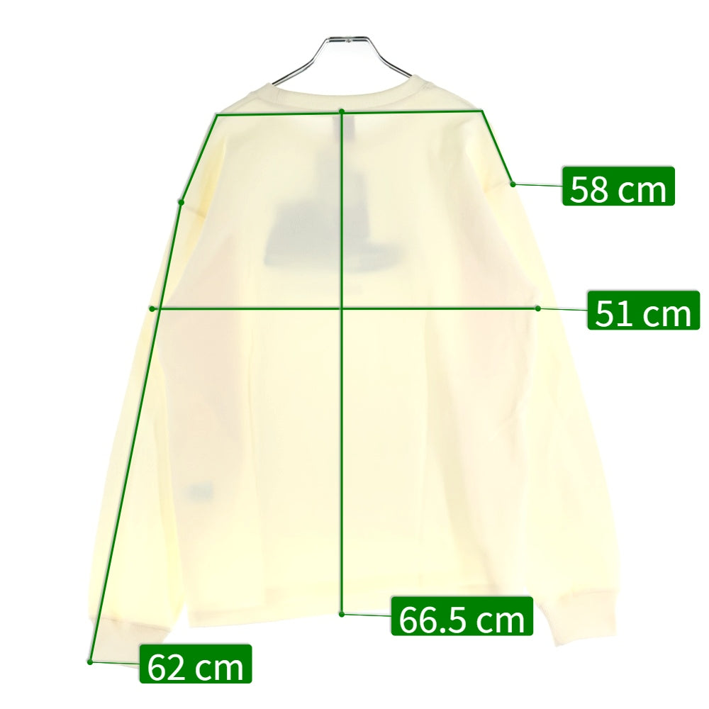 CONVERSE(コンバース) スニーカーロゴ刺繍 長袖トレーナー スウェット イエロー