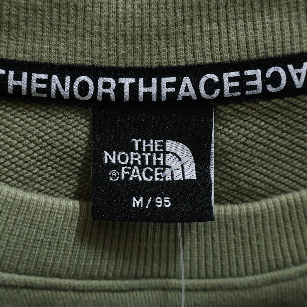 THE NORTH FACE(ザノースフェイス) ロゴ刺繍 パッチ付長袖トレーナー スウェット カーキ