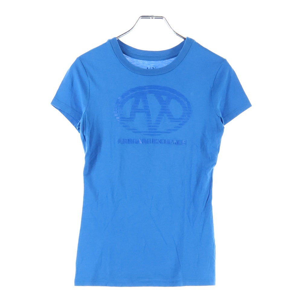 Armani Exchange(アルマーニ エクスチェンジ) ロゴプリントクルーネック半袖Tシャツ カットソー ブルー