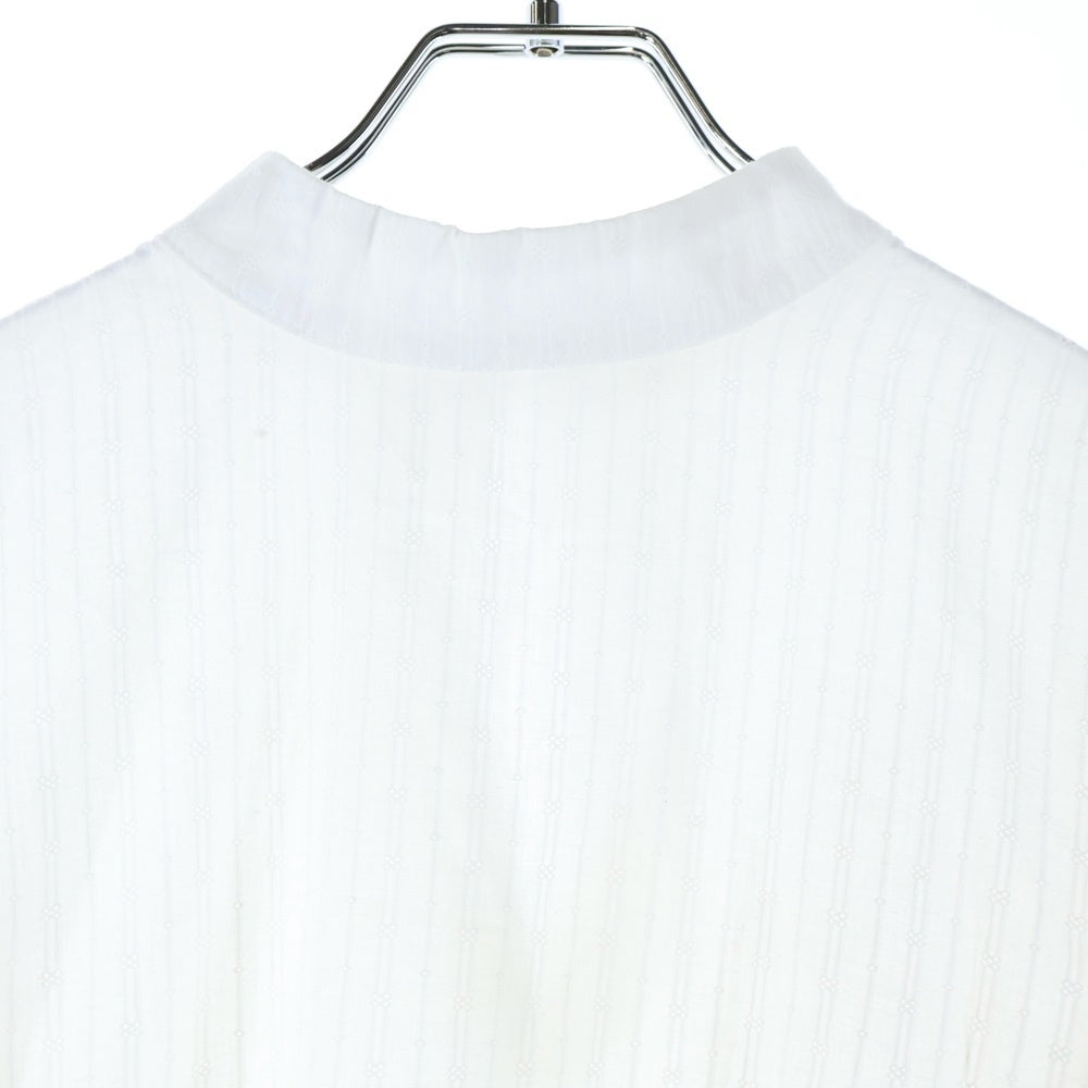 GHOSPELL(ゴスペル) コットンフリル半袖シャツ ホワイト レディース