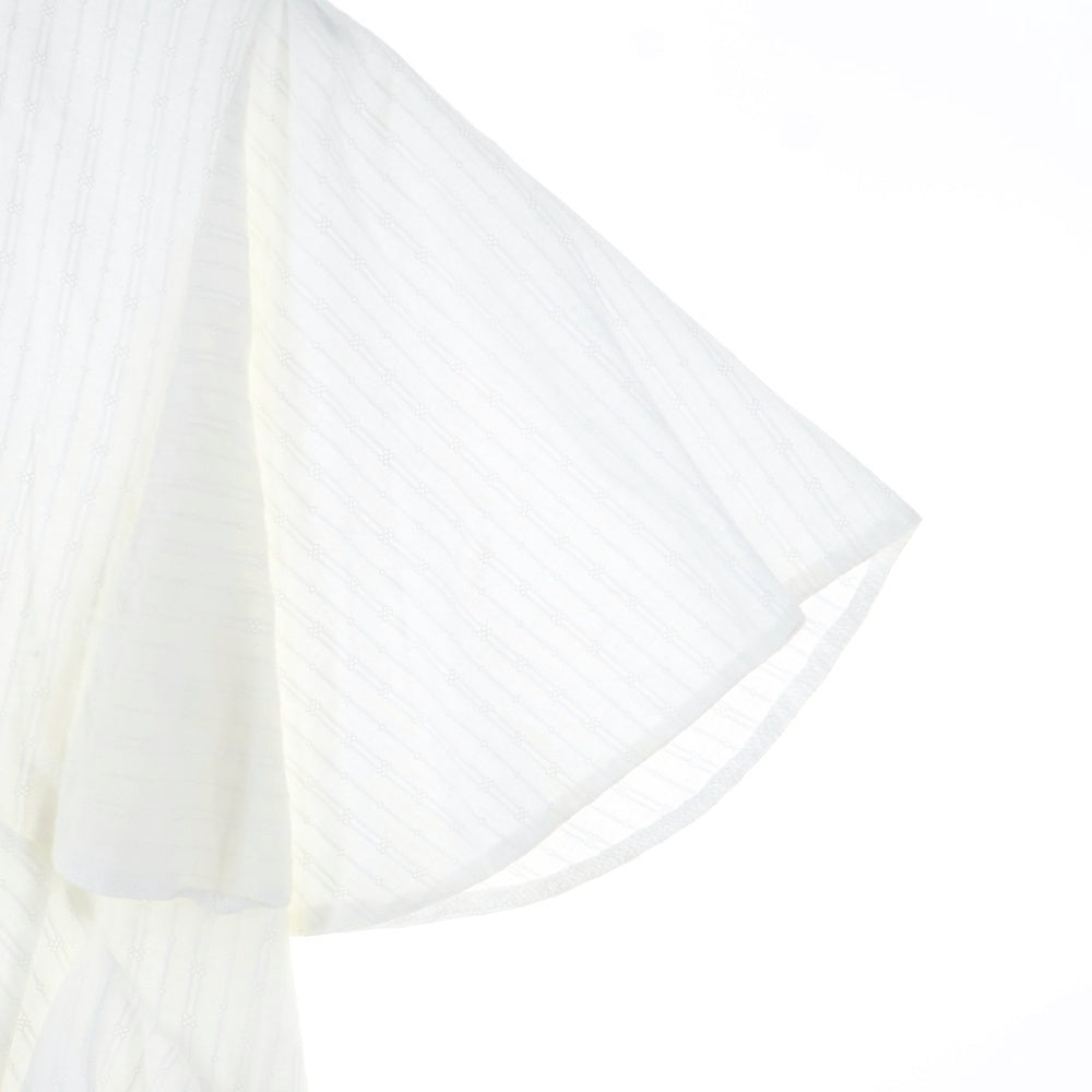 GHOSPELL(ゴスペル) コットンフリル半袖シャツ ホワイト レディース