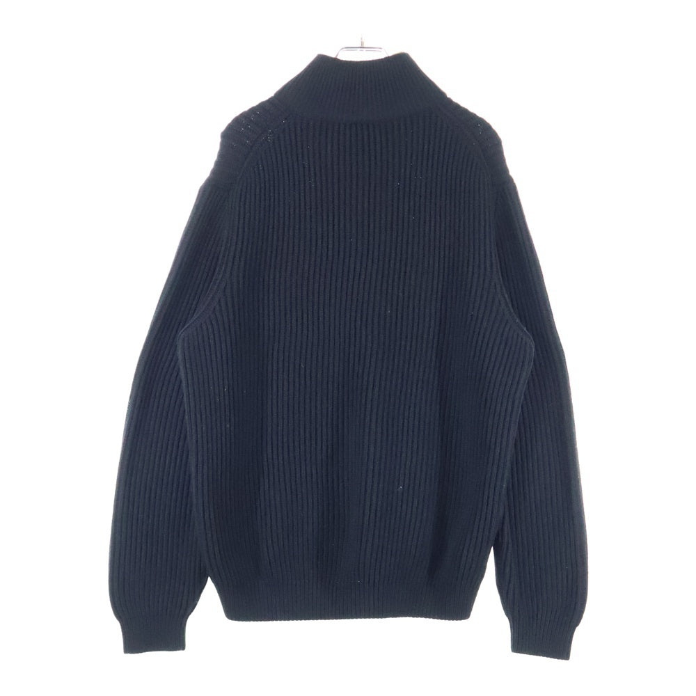 MONCLER(モンクレール) 襟ボア デタッチャブル ウール 長袖 リブニット セーター ブラック M0820CT