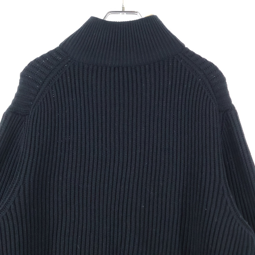 MONCLER(モンクレール) 襟ボア デタッチャブル ウール 長袖 リブニット セーター ブラック M0820CT