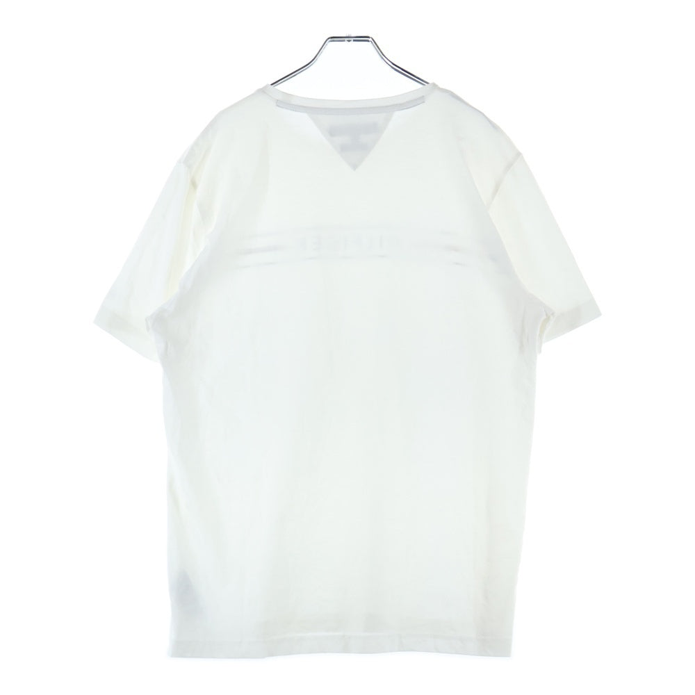 TOMMY HILFIGER(トミーヒルフィガー) トリコロールロゴプリント半袖Tシャツ カットソー ホワイト