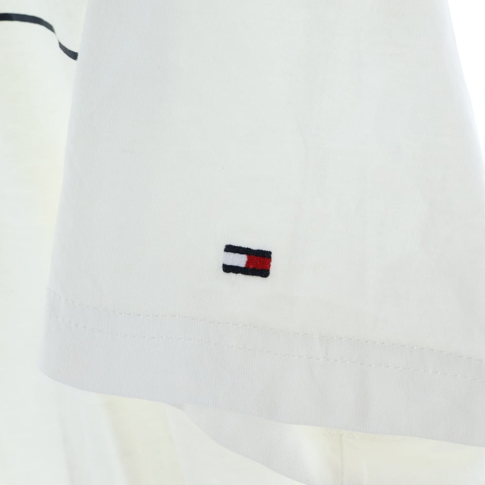 TOMMY HILFIGER(トミーヒルフィガー) トリコロールロゴプリント半袖Tシャツ カットソー ホワイト