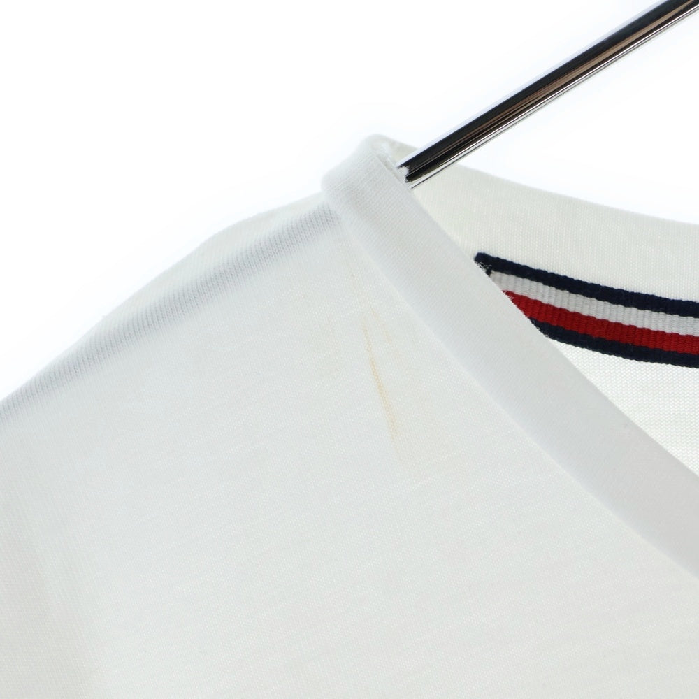 TOMMY HILFIGER(トミーヒルフィガー) トリコロールロゴプリント半袖Tシャツ カットソー ホワイト