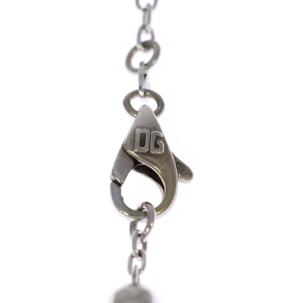 DOLCE & GABBANA(ドルチェアンドガッバーナ) カットアウトクロス ドッグタグ ボールチェーン ネックレス シルバー