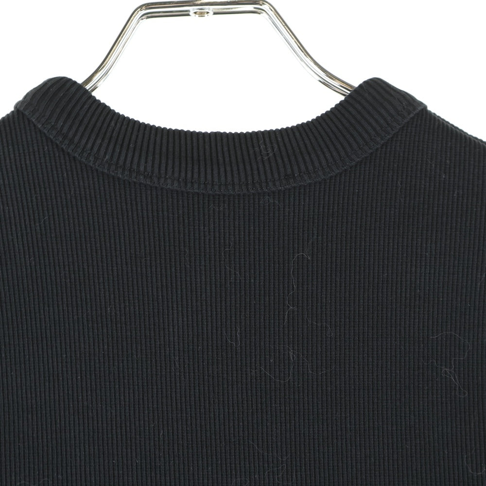 ALEXANDER WANG(アレキサンダーワン) Embossed Logo Cropped T-Shirt エンボスロゴ クロップド 半袖Tシャツ ブラック 4CC2241468 レディース