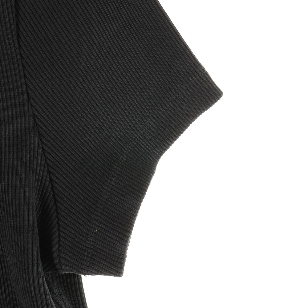 ALEXANDER WANG(アレキサンダーワン) Embossed Logo Cropped T-Shirt エンボスロゴ クロップド 半袖Tシャツ ブラック 4CC2241468 レディース