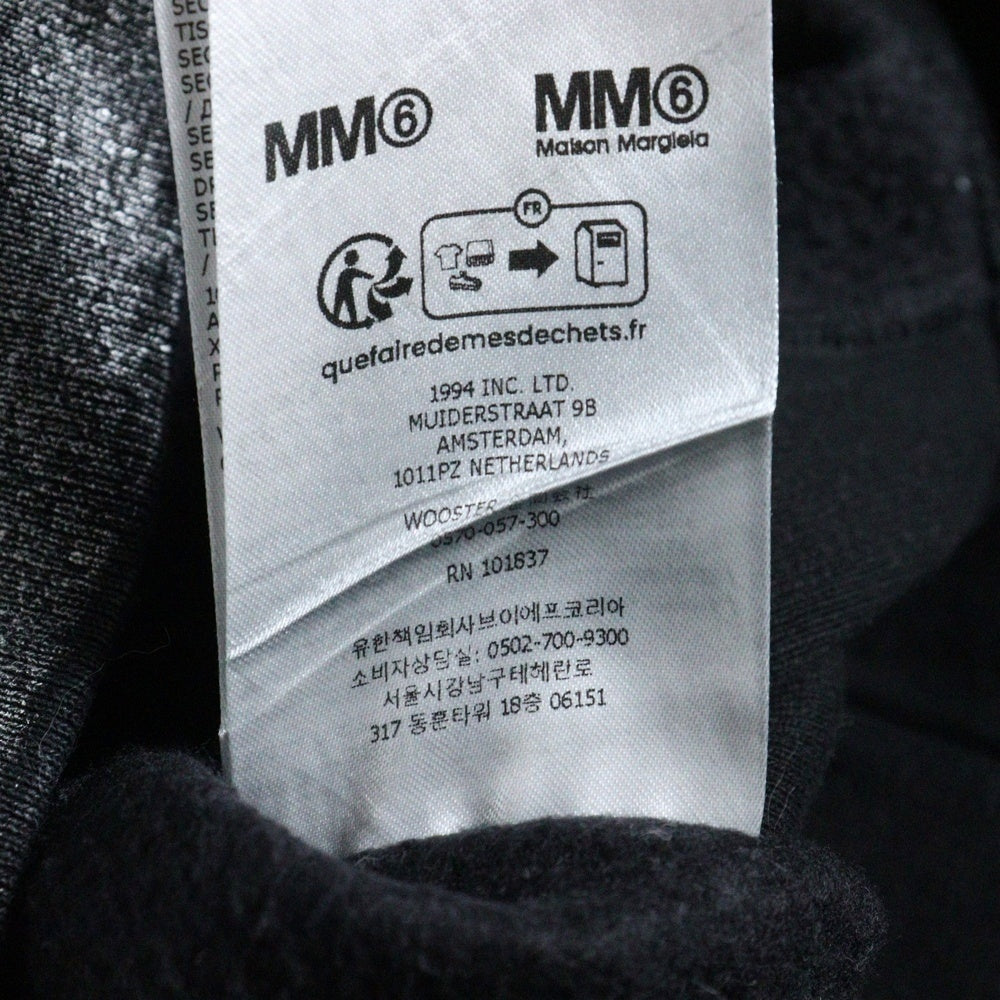 SUPREME(シュプリーム) 24SS ×MM6 Maison Margiela Foil Box Logo Hooded Sweatshirt メゾンマルジェラ ボックスロゴ スウェットプルオーバーパーカー ブラック