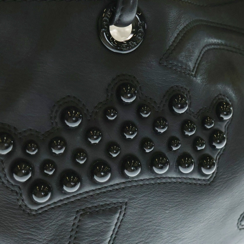 LOEWE(ロエベ) ロゴ ショッパー クラウン トートバッグ ハンドバッグ ブラック レザー