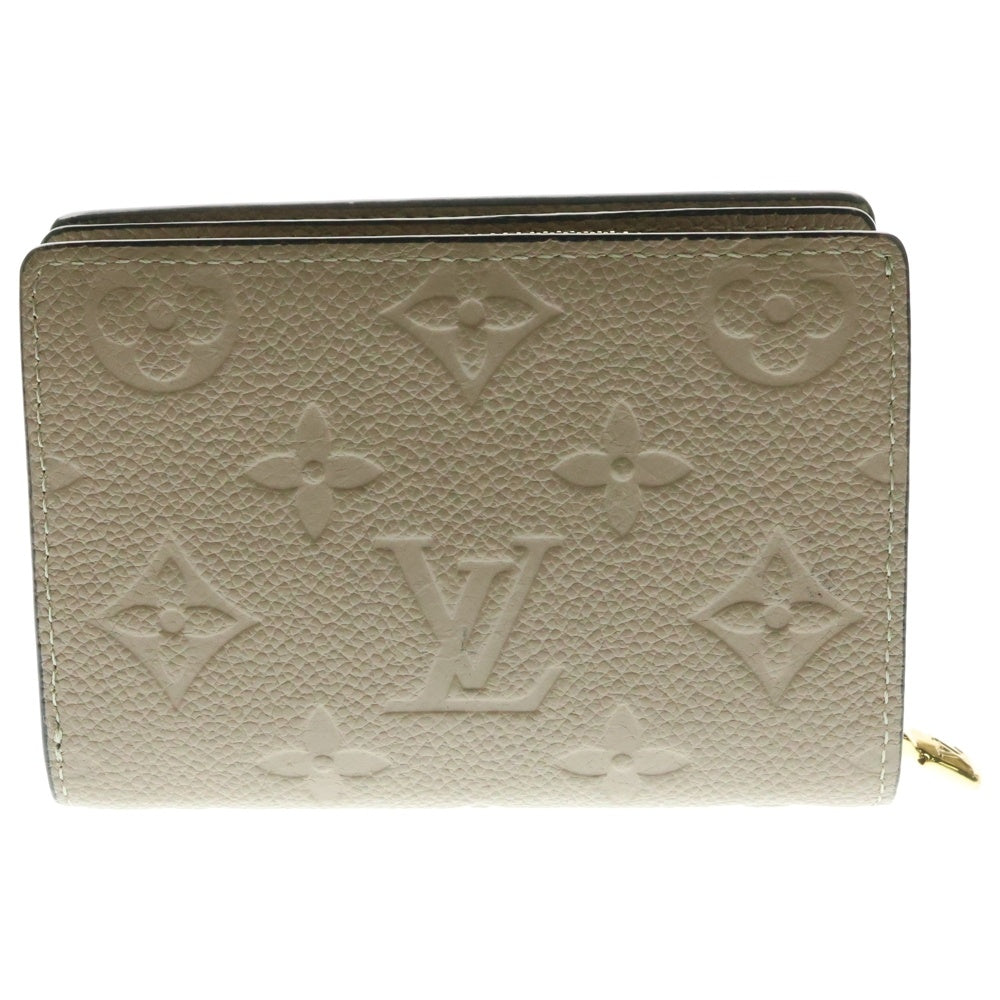 LOUIS VUITTON(ルイヴィトン) アンプラント ポルトフォイユクレア トゥルトレール コンパクトウォレット 二つ折り財布 ベージュ ゴールド金具 M80152
