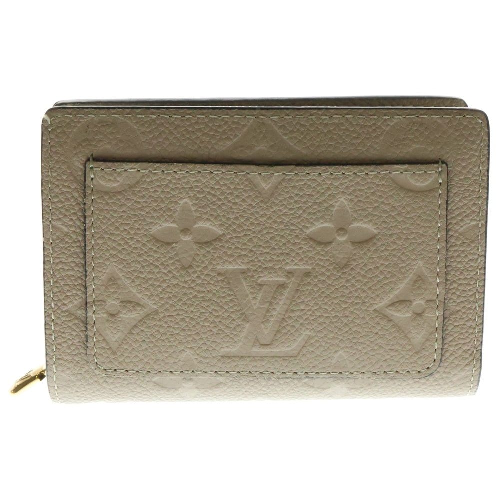 LOUIS VUITTON(ルイヴィトン) アンプラント ポルトフォイユクレア トゥルトレール コンパクトウォレット 二つ折り財布 ベージュ ゴールド金具 M80152