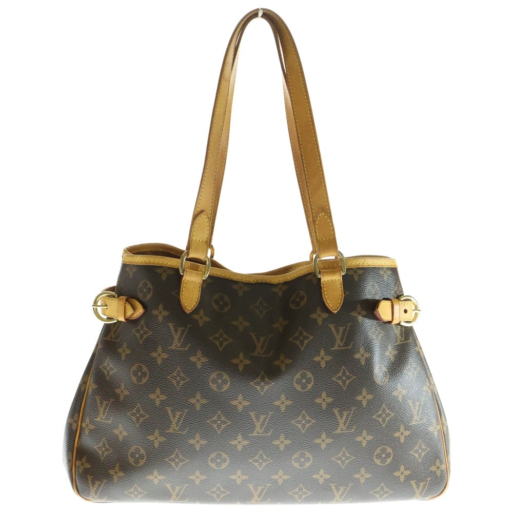 LOUIS VUITTON(ルイヴィトン) モノグラム バティニョールオリゾンタル ハンドバッグ トートバッグ ブラウン ゴールド金具 レザー×PVC M51154