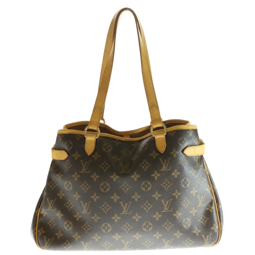 LOUIS VUITTON(ルイヴィトン) モノグラム バティニョールオリゾンタル ハンドバッグ トートバッグ ブラウン ゴールド金具 レザー×PVC M51154