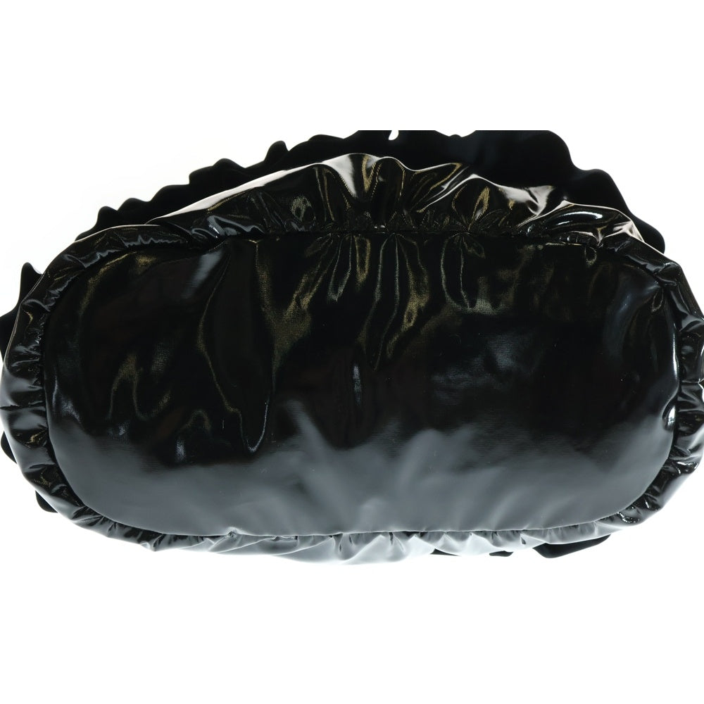 TUNIC(チュニック) フリルデザイン ナイロン ハンド トートバッグ ブラック レディース