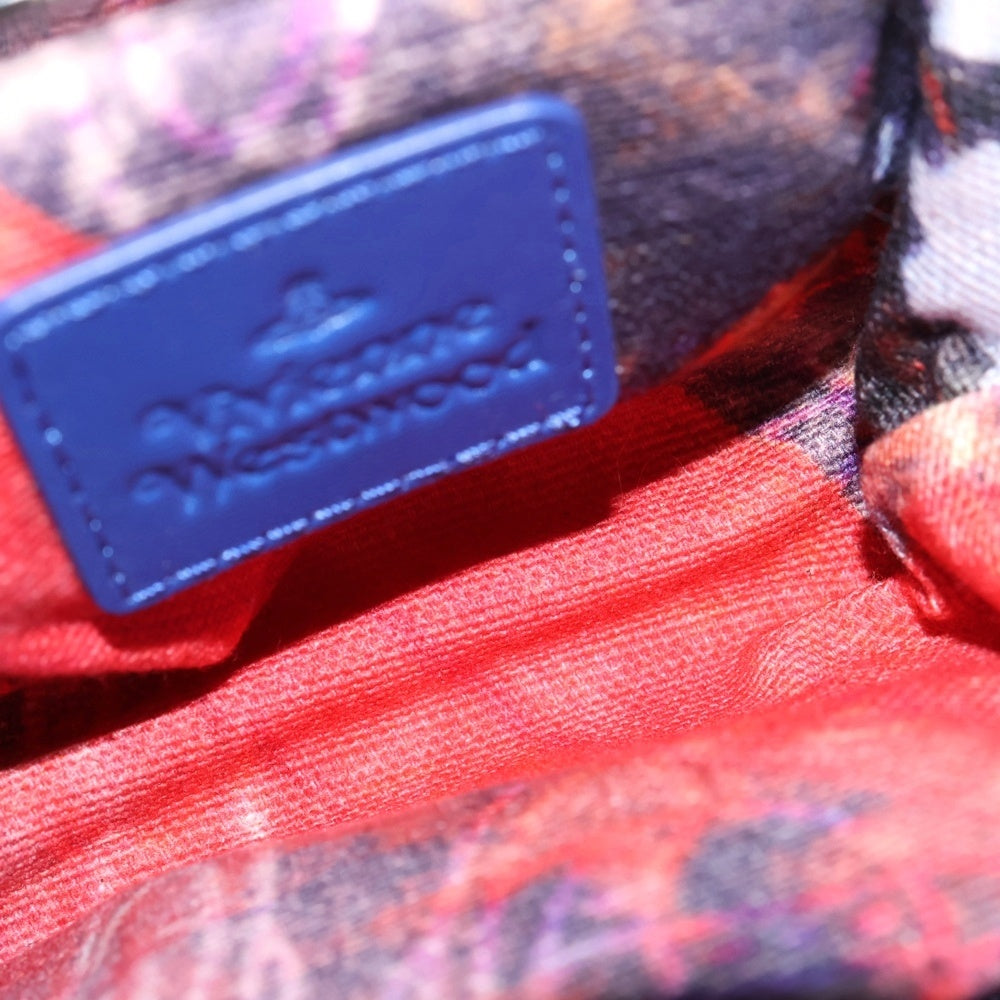 Vivienne Westwood(ヴィヴィアンウエストウッド) オーブ がま口コインケース 小物入れ ポーチ チェック シルバー金具 マルチカラー PVC