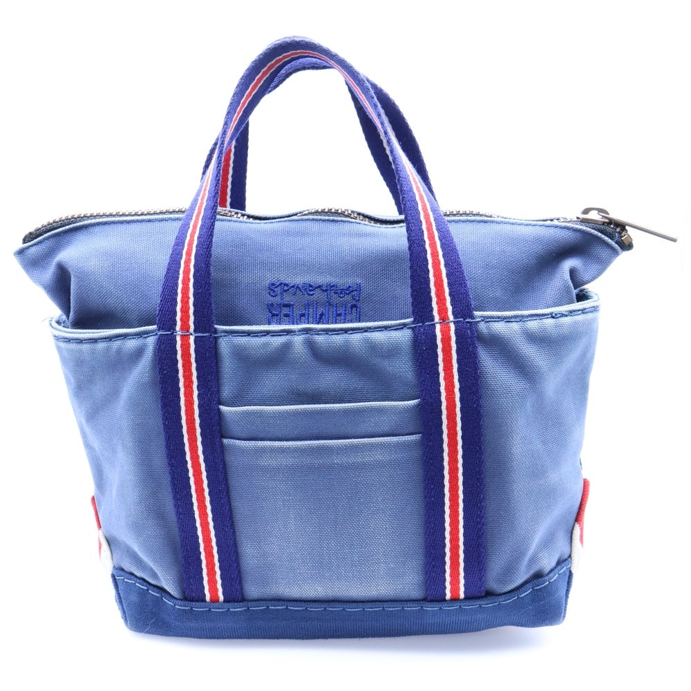 CAMPER(カンペール) ロゴ刺繍 キャンバス ハンド トートバッグ ブルー