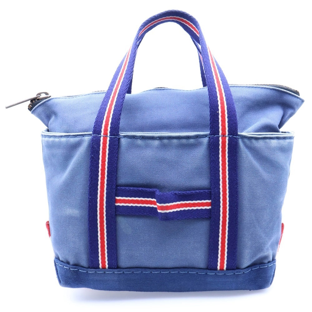 CAMPER(カンペール) ロゴ刺繍 キャンバス ハンド トートバッグ ブルー