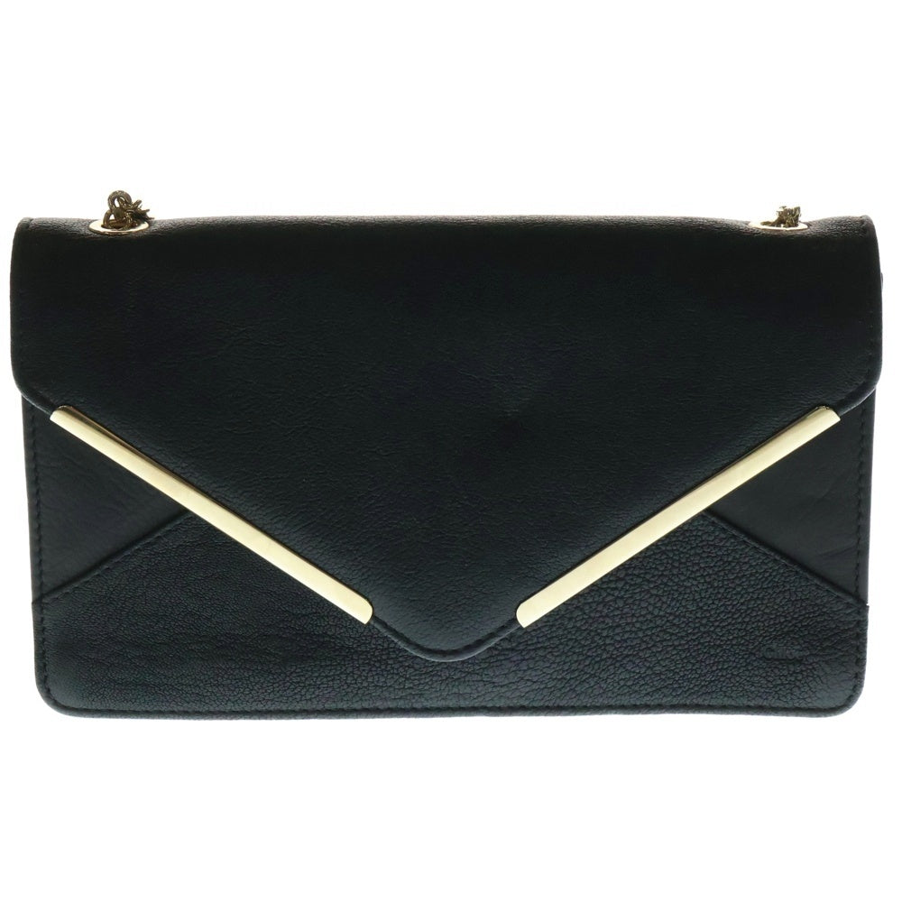 Chloe(クロエ) チェーンウォレット ショルダーウォレット ショルダーバッグ ブラック ゴールド金具 レザー
