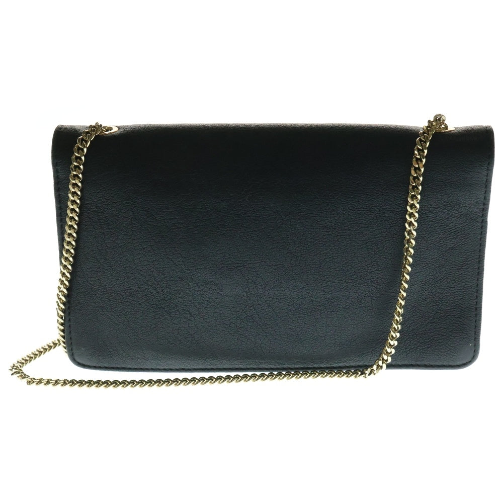 Chloe(クロエ) チェーンウォレット ショルダーウォレット ショルダーバッグ ブラック ゴールド金具 レザー