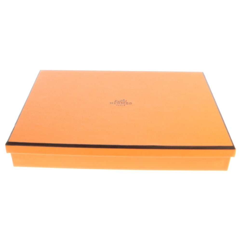 HERMES(エルメス) シルキーポケット ポーチ ケース ブルー系 シルバー金具 Y刻印
