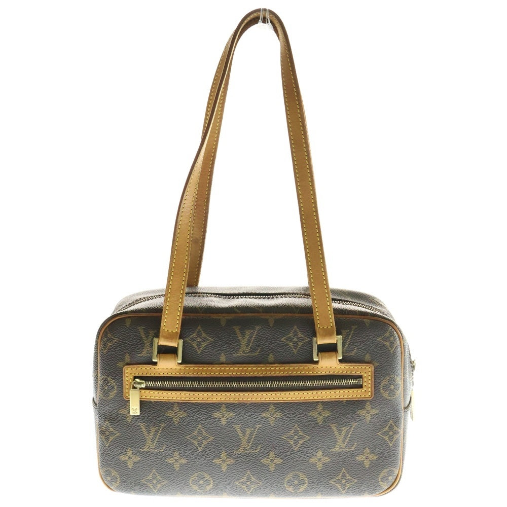 LOUIS VUITTON(ルイヴィトン) モノグラム シテMM ハンドバッグ ショルダーバッグ ブラウン ゴールド金具 レザー×PVC M51182