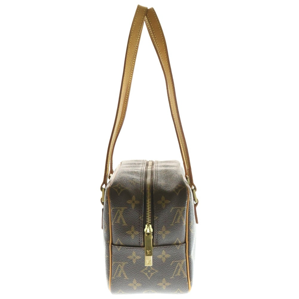 LOUIS VUITTON(ルイヴィトン) モノグラム シテMM ハンドバッグ ショルダーバッグ ブラウン ゴールド金具 レザー×PVC M51182
