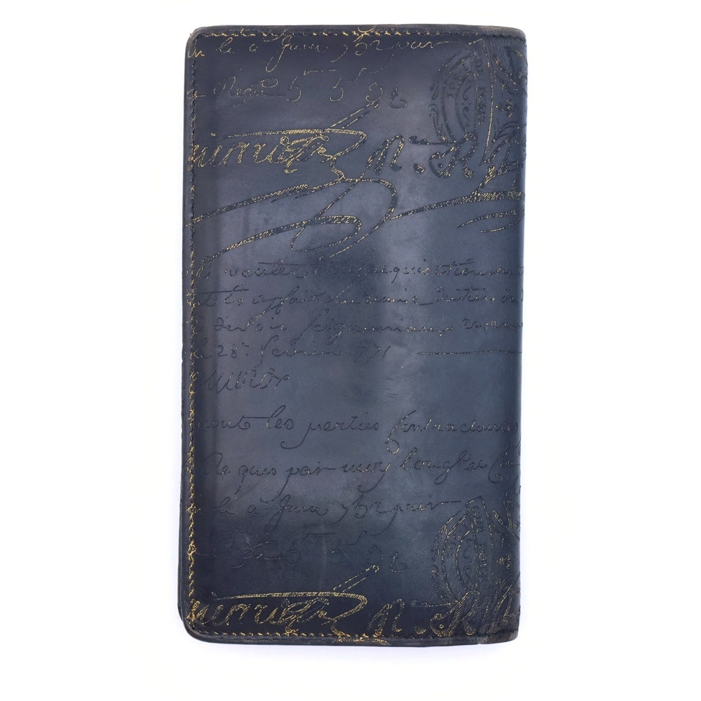 Berluti(ベルルッティ) カリグラフィ サンタル スクリット 二つ折り長財布 レザーロングウォレット