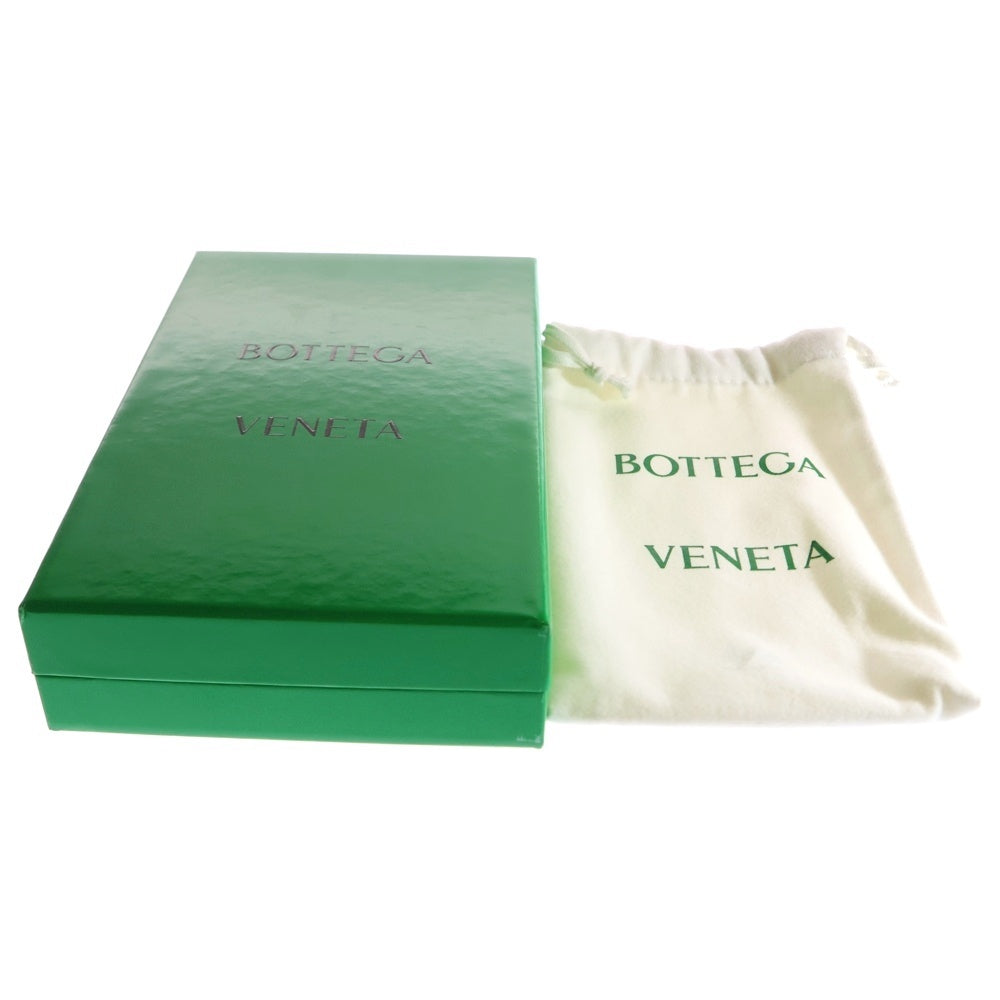 BOTTEGA VENETA(ボッテガヴェネタ) マキシ イントレチャート ラウンドジップ長財布 ロングウォレット イエロー シルバー金具 レザー